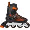 Роликовые коньки Ricos Stream PW-153B M, размер 37-40, черный/оранжевый