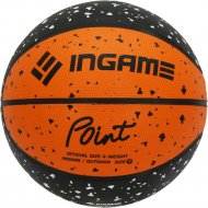 Мяч баскетбольный «Ingame» Point №7, черный/оранжевый
