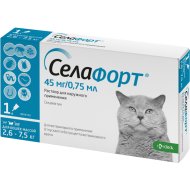 Селафорт капли от паразитов для кошек, 2.6-7.5 кг, 60 мг