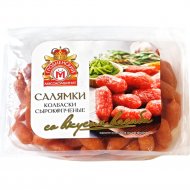 Колбаски салями сырокопченые, со вкусом васаби, 1 кг, фасовка 0.4 - 0.5 кг
