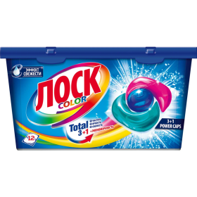 Капсулы для стирки «Losk» Color, 3 в 1, 12 шт