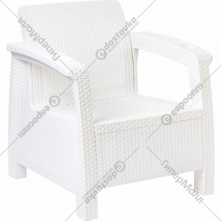 Кресло садовое «Альтернатива» Ротанг плюс, М8417, белый, 730х700х790 мм