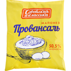 Май­о­нез «Со­вет­ская клас­си­ка» про­ван­саль 50.5%, 400 мл