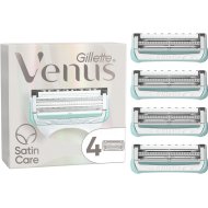 Сменные кассеты для безопасных бритв «Gillette» Venus Satin care, 4 шт