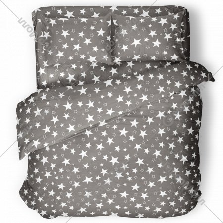Комплект постельного белья «Samsara» Grey Stars, двуспальный, 200-15