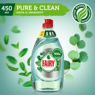 Средство для мытья посуды «Fairy» Pure&Clean мята и эвкалипт, 450 мл
