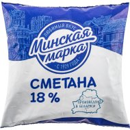 Сметана Минская марка 18%, 400 г