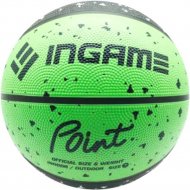 Баскетбольный мяч «Ingame» Point, размер 7, черный/зеленый