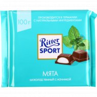 Шоколад «Ritter Sport» темный с мятой, 100 г