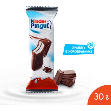 Молочный десерт «Kinder Pingui» пирожное бисквитное, 30 г