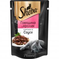Корм для кошек «Sheba Pleasure» говядина и кролик в соусе, 85 г