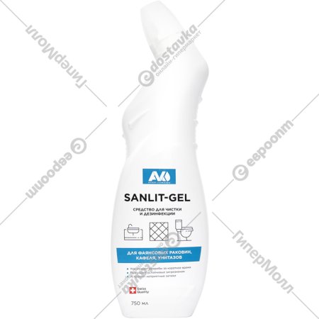 Чистящее средство «АВКО» Санлит-гель, для унитазов, 0.75 л