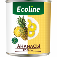 

Ананасы кольца"ЭКОЛАЙН"(ж/б)565г