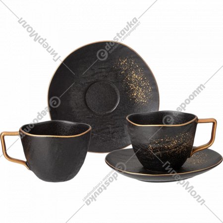 Набор для чая и кофе «Bronco» Midnight Gold, 42-430, 4 предмета