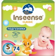 Подгузники детские «Inseense» Classic Plus, InsCS74Lime, размер S, 4-8 кг, 74 шт