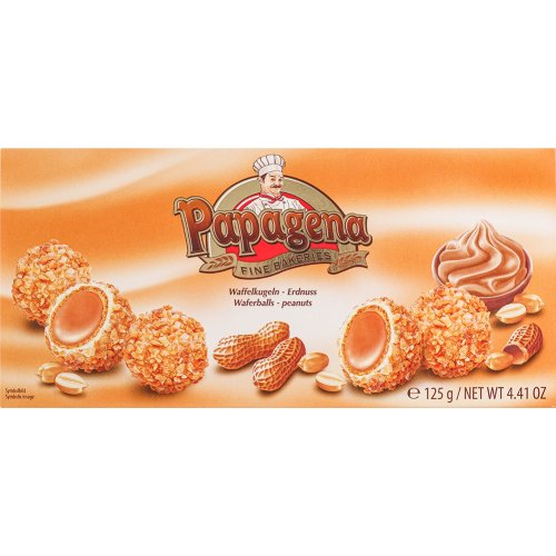 Шарики вафельные «Papagena» с кремовой начинкой и арахисом, 125 г