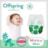 Подгузники-трусики детские «Offspring» Тропики, OF02MLEA, M, 42 шт