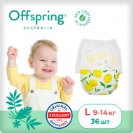 Подгузники-трусики детские «Offspring» Лимоны, OF02LLMN, L, 36 шт