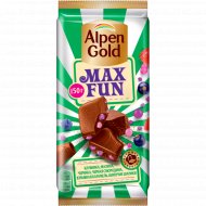Шоколад «Alpen Gold» Max Fun, с ягодами и карамелью, 150 г