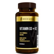 Биологически активная добавка к пище Awochactive Витамин Д3+К2, 90 капсул