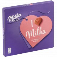 Конфеты шоколадные «Milka» с клубничной начинкой, 110 г