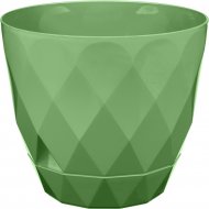 Горшок для цветов «IDIland» Laurel, с поддоном, зеленый, 220 мм, 4.5 л