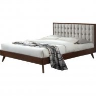 Кровать «Halmar» Solomo, бежевый/орех, 160х200 см