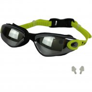 Очки для плавания «Elous» YMC-3100, черный/зеленый