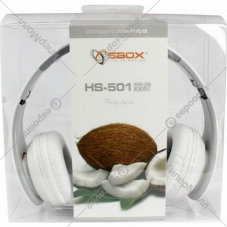 Наушники-гарнитура «SBOX» HS-501, белый