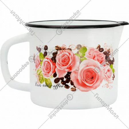 Кружка «Эстет» Розы и кофе, со сливным носиком, 1.4 л
