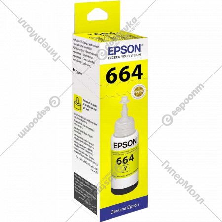 Чернила для принтера «Epson» T6644, желтые, для принтера L100, C13T66444A