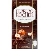 Шоколад тёмный «Ferrero Rocher» с ореховым кремом и дроблеными орехами, 90 г