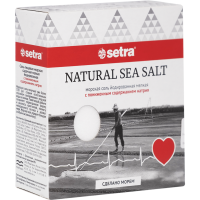 

Соль морская"SETRA"(пон.сод.натрия)500г