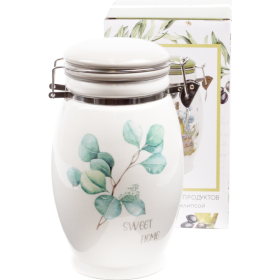 Банка для продуктов «Home Line» Цветущий эвкалипт, HC5006A-G12, 1.1 л