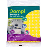 

Салфетки губчатые"DOMPI"(15х17)5шт