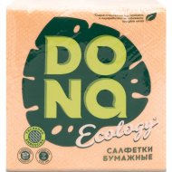 Салфетки бумажные «Dona Ecology» 230х230 мм, 100 шт