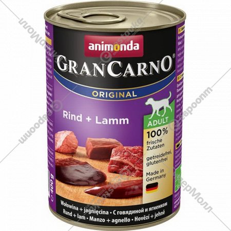 Корм для собак «Animonda» GranCarno Original Adult, говядина/ягненок, 800 г