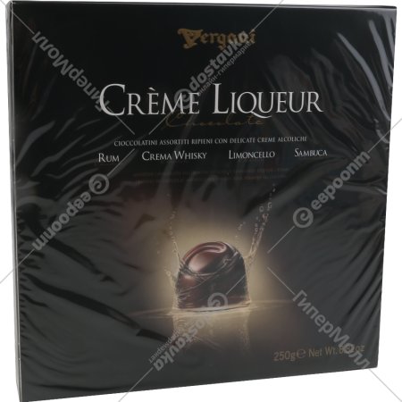 Набор конфет«Vergani» Creme Liqueur, с добавлением алкоголя, 250 г