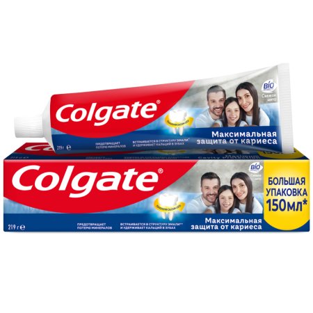 Паста зубная Colgate Максимальная защита от кариеса, свежая мята, 150 мл
