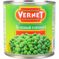 

Горошек зеленый "ВЕРНЕТ" (ж/б) РФ 400 г
