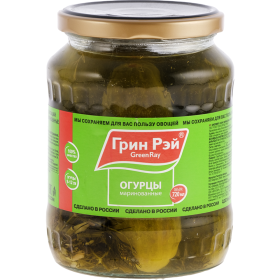 Огурцы маринованные «Green Ray» 680 г