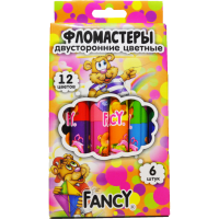 

Набор фломаст"FANCY"(двуст,12цв,6шт)оран