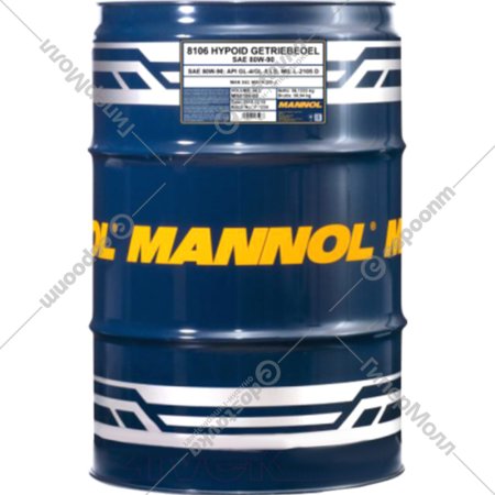 Трансмиссионное масло «Mannol» Hypoid 80W-90 GL-4/GL-5 LS, 8106, 60 л