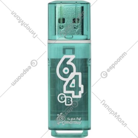 USB-накопитель «Smartbuy» 64Gb Glossy series Green USB 2.0 Flash Drive, SB64GBGS-G