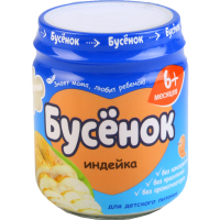 

Пюре из мяса индейки"БУСЕНОК",100г.