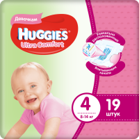 

Подг"HUGGIES ULT.СОМ.4"(girl,8-14кг,19ш)