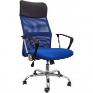 Компьютерное кресло «AksHome» Aria New, экокожа/сетка, черный/синий