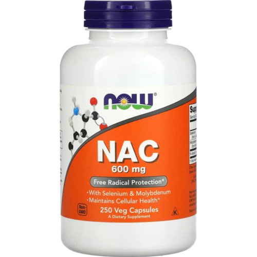 БАД «Now Foods» NAC N-Ацетил L-Цистеин, 600 мг, 250 капсул