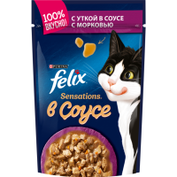 

Корм "ФЕЛИКС" сенс.(утка,морковь) 85г
